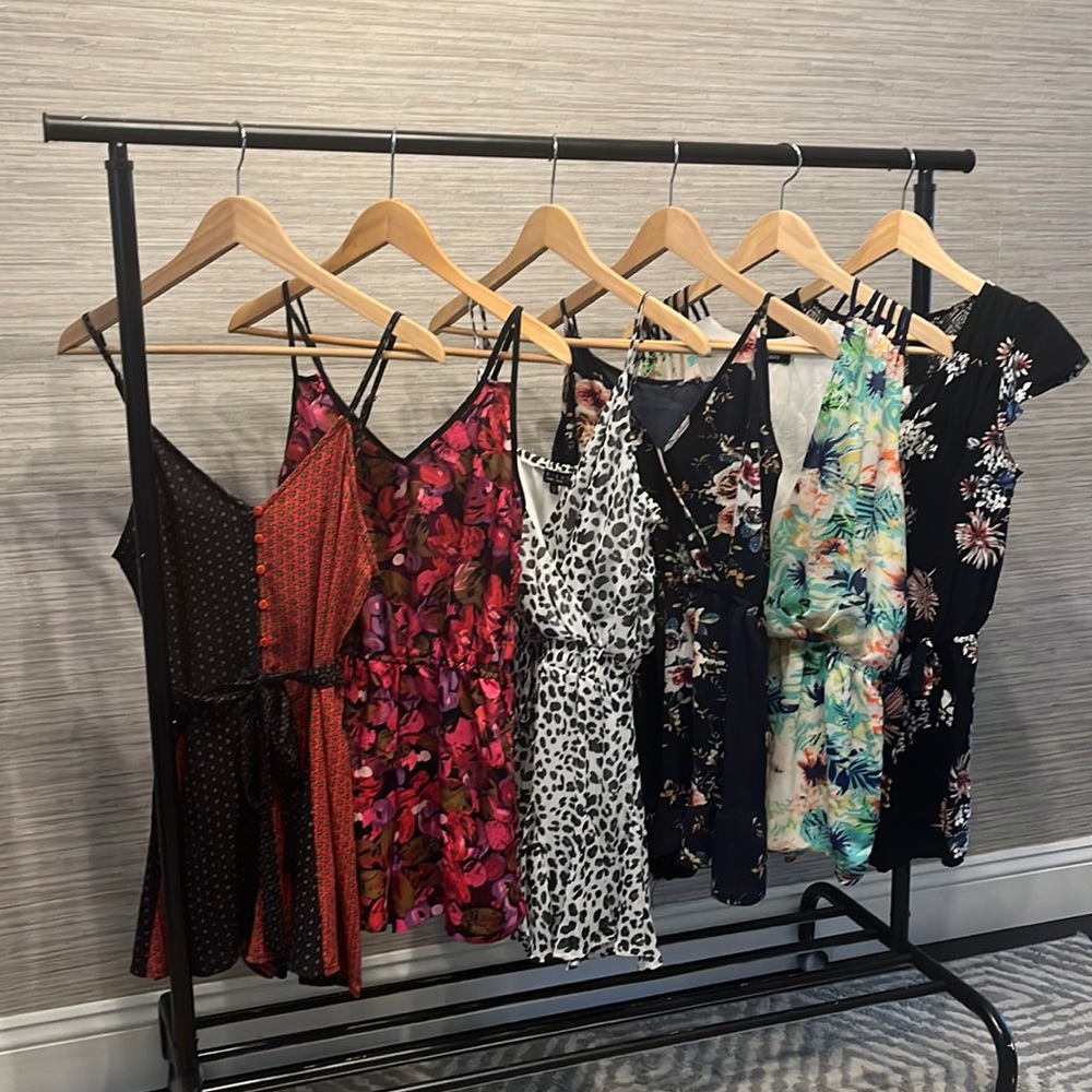 Collection of 5 Rompers, various brands all size Medium